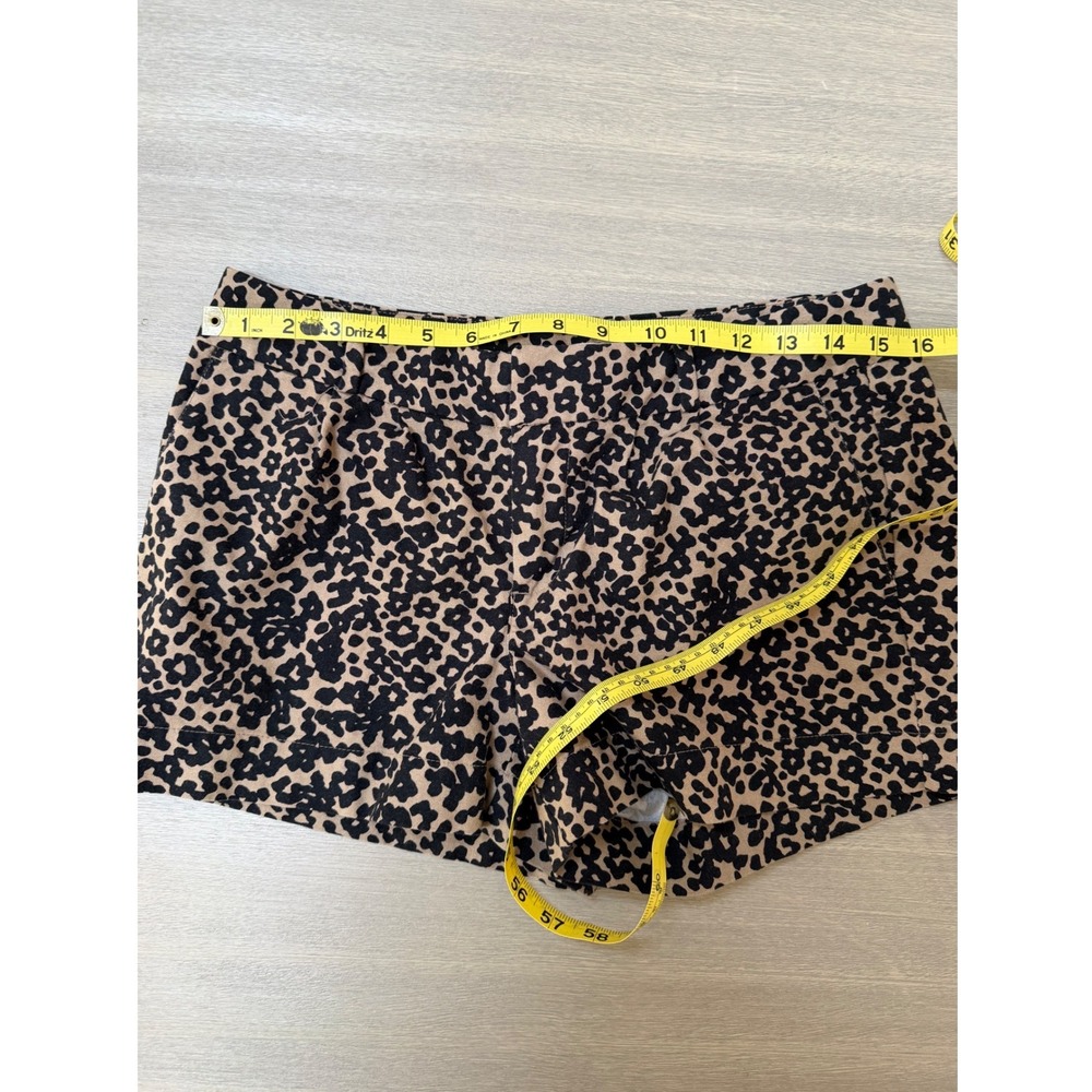Banana Republic Ryan Fit Leopard Print Shorts Tan Black Animal Cotton Stretch 6 - Picture 6 of 8